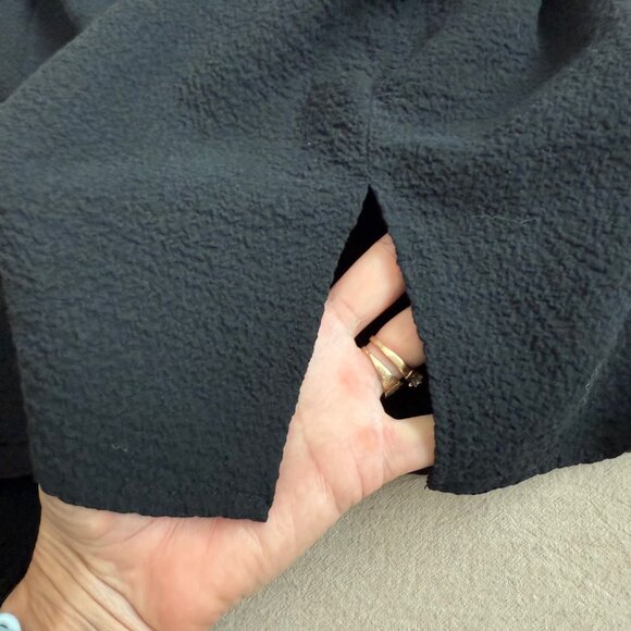 Unique Spectrum Stretch Black Crinkled Button Down Shirt Size 26W/28W - Picture 5 of 9